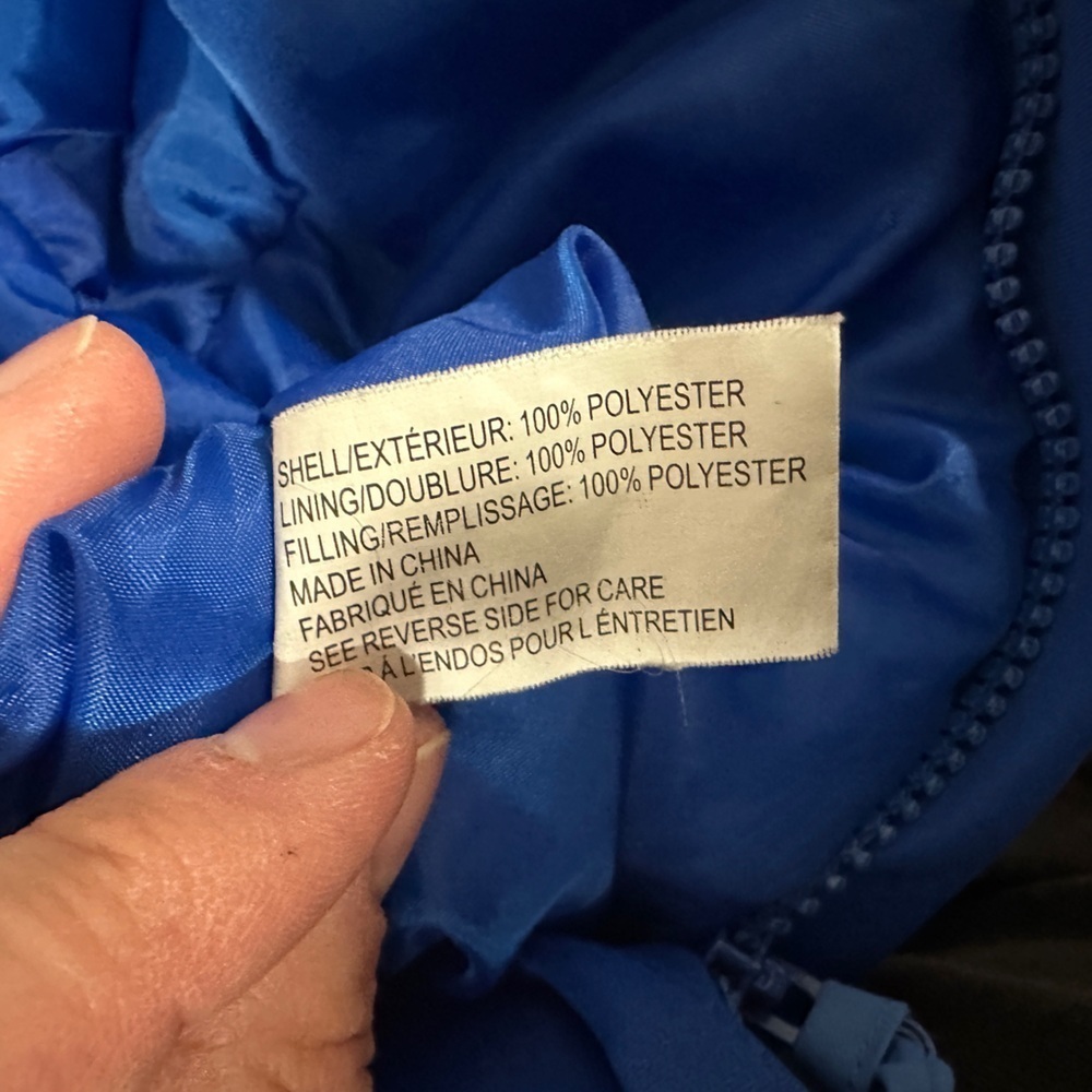 Mossi Vintage Toddler One Piece Snow Suit Blue Train Dual Zipper Size 18 months - Picture 11 of 11